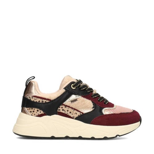 POSH by Poelman Minion chunky sneakers rood/zwart/beige afbeelding