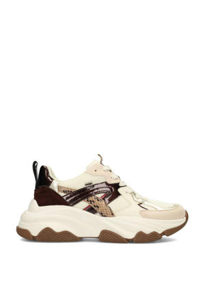 Gigi chunky sneakers bruin/ecru