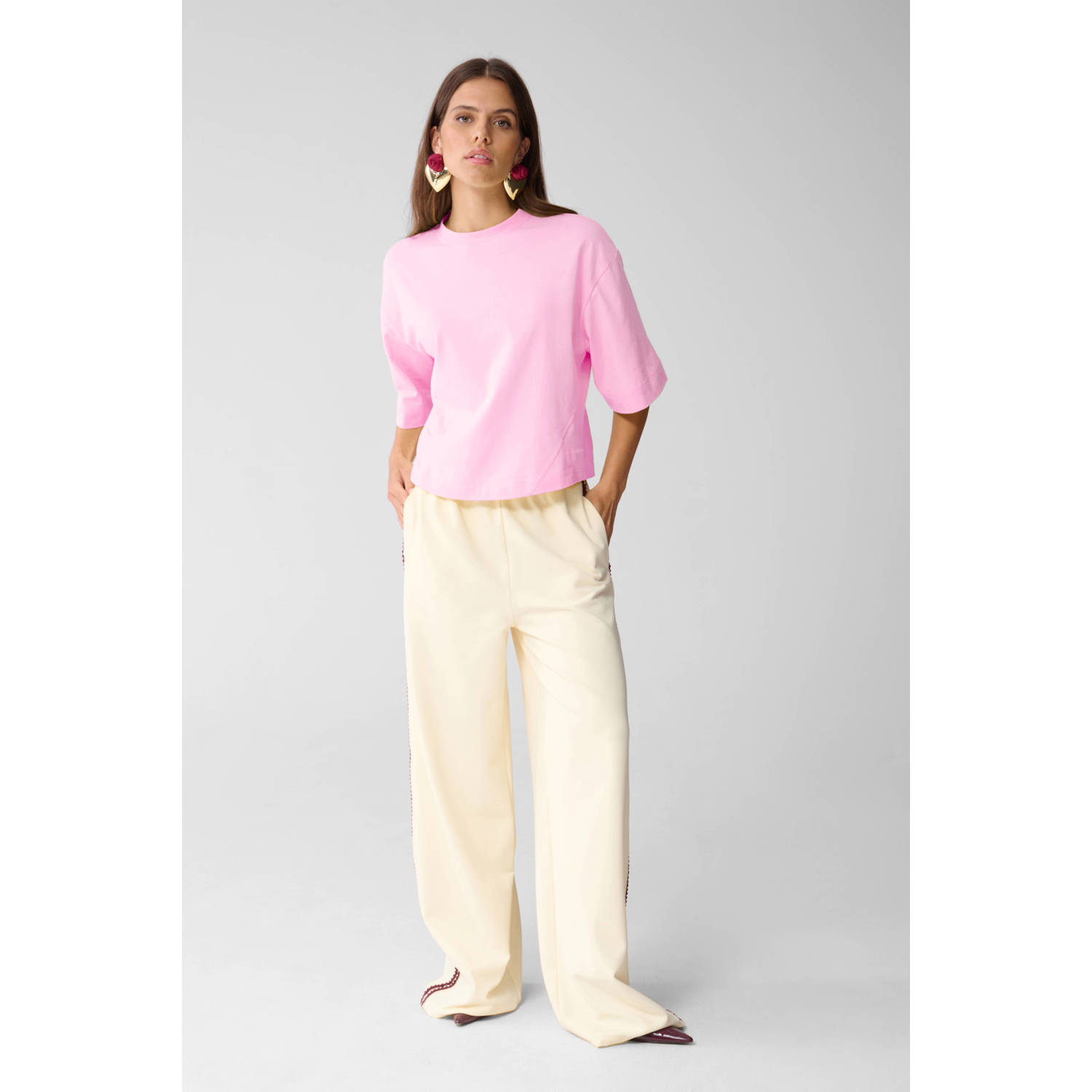 Shoeby T-shirt lichtroze