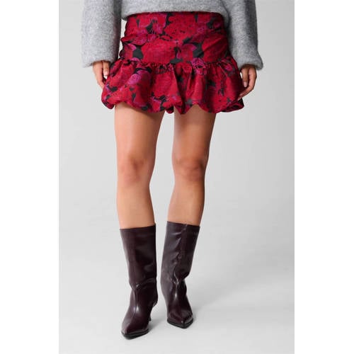 Shoeby gebloemde rok rood afbeelding