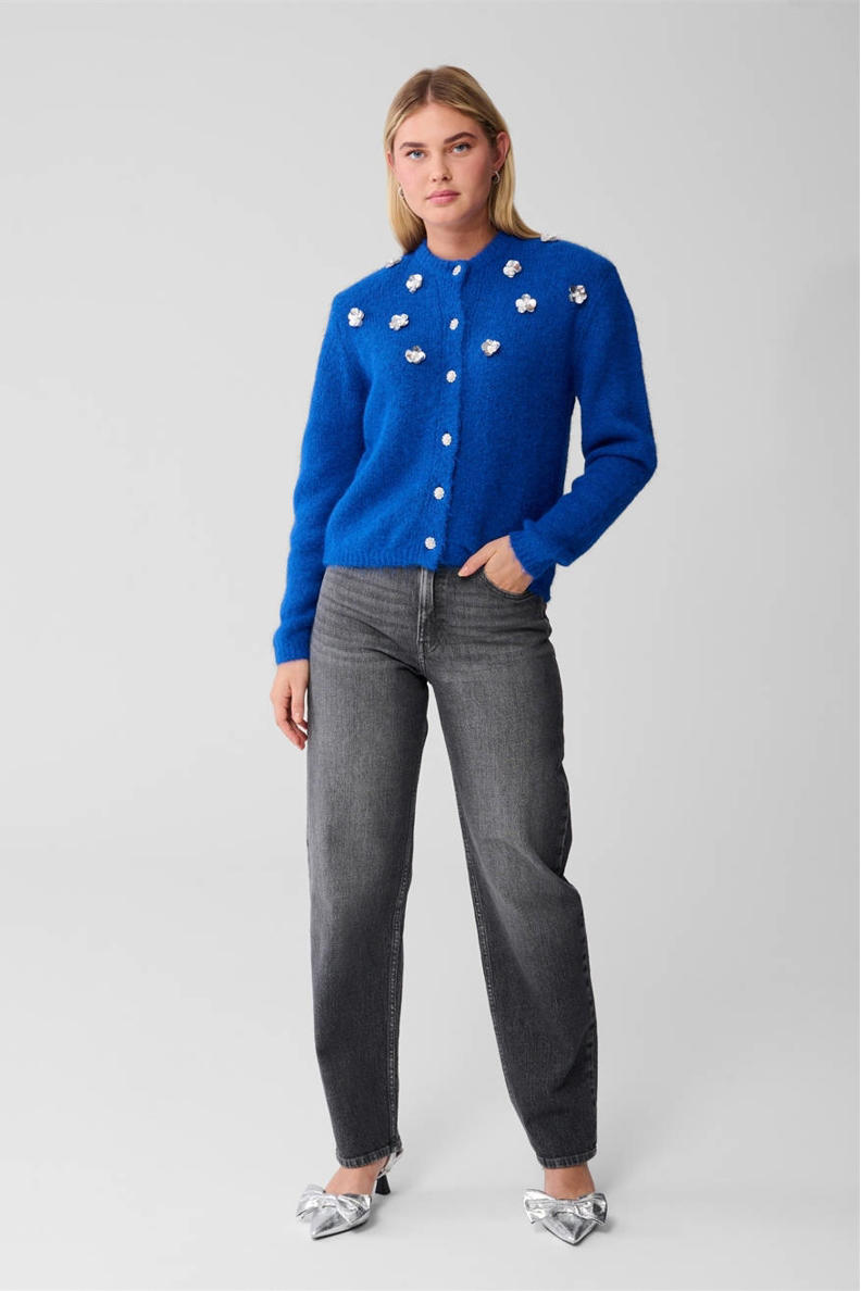Schipperstrui gebreid van blauw moulinégaren | Atlas For Men
