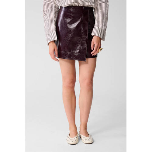 Shoeby lak leren rok donkerrood afbeelding