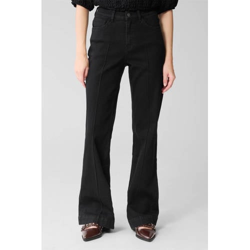 Shoeby high waist flared jeans black denim afbeelding