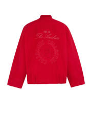 thumbnail: Rode dames Shoeby bomberjack van polyester met backprint, lange mouwen, ronde hals en drukknoopsluiting