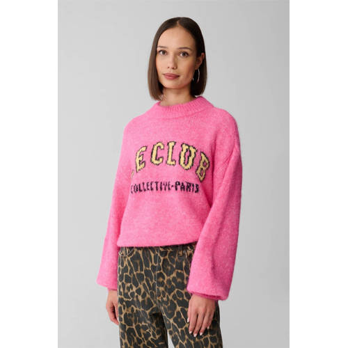 Shoeby pullover met wol roze gebreid afbeelding