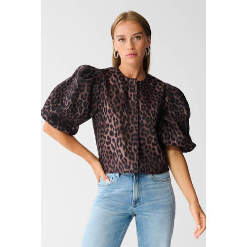 Shoeby oversized blousetop bruin afbeelding