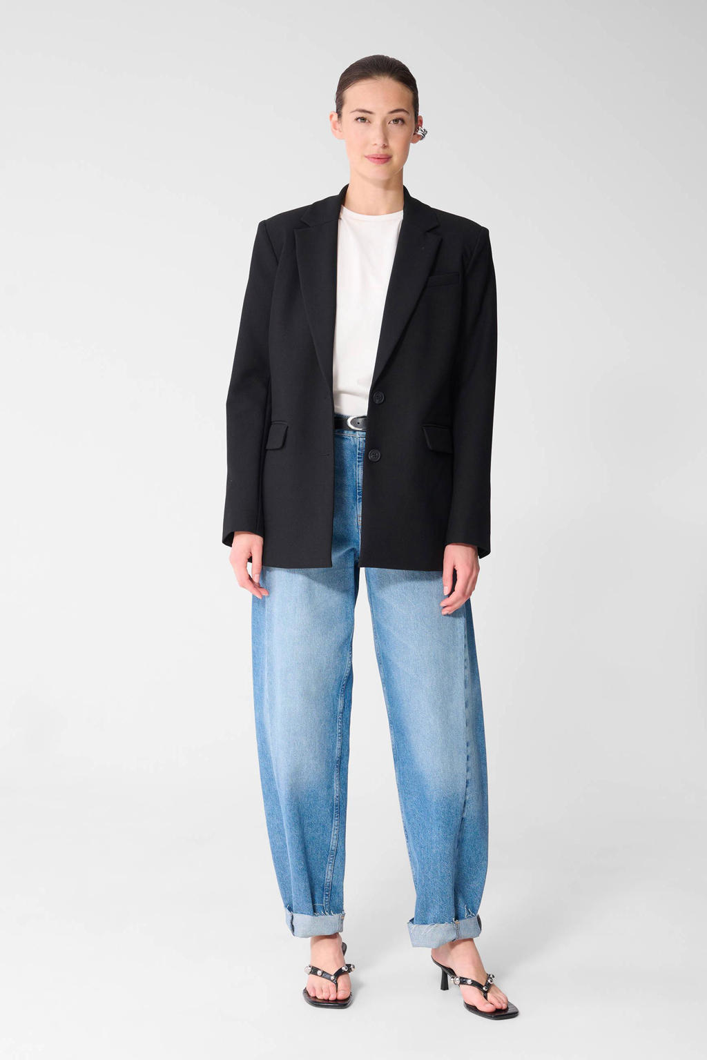 Shoeby relaxed fit blazer zwart