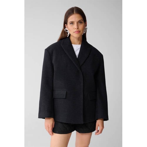 Shoeby Studio oversized blazer met wol grijs afbeelding
