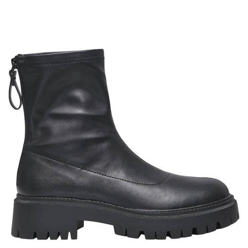 ONLY Onllizzo-1 Zipper Sock Boot enkelboots zwart afbeelding