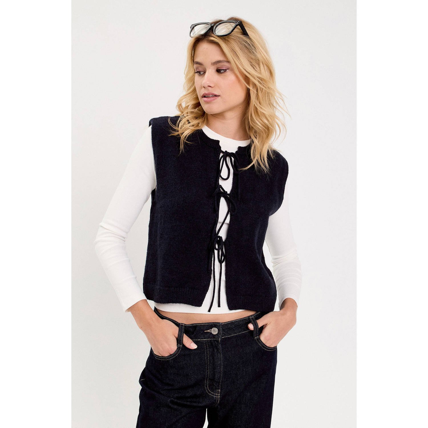 Cache gilet marine
