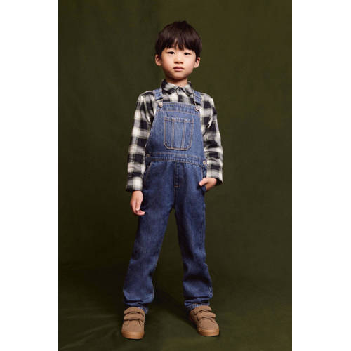Mango Kids denim tuinbroek dark blue denim afbeelding