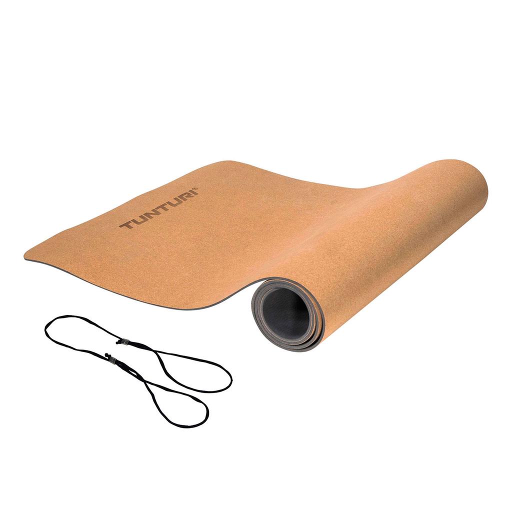 Tunturi yogamat 4 mm camel/zwart
