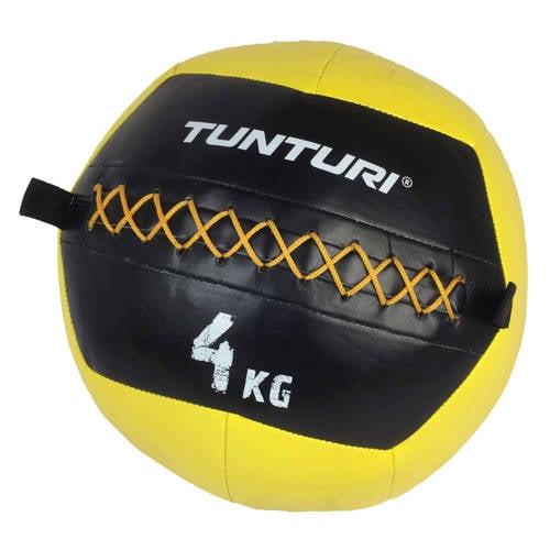 Tunturi medicijnbal - 4 kg geel/zwart afbeelding