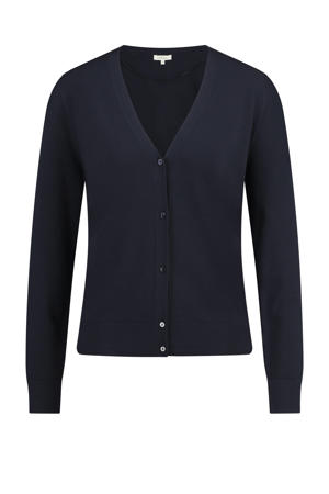 cardigan donkerblauw fijn gebreid