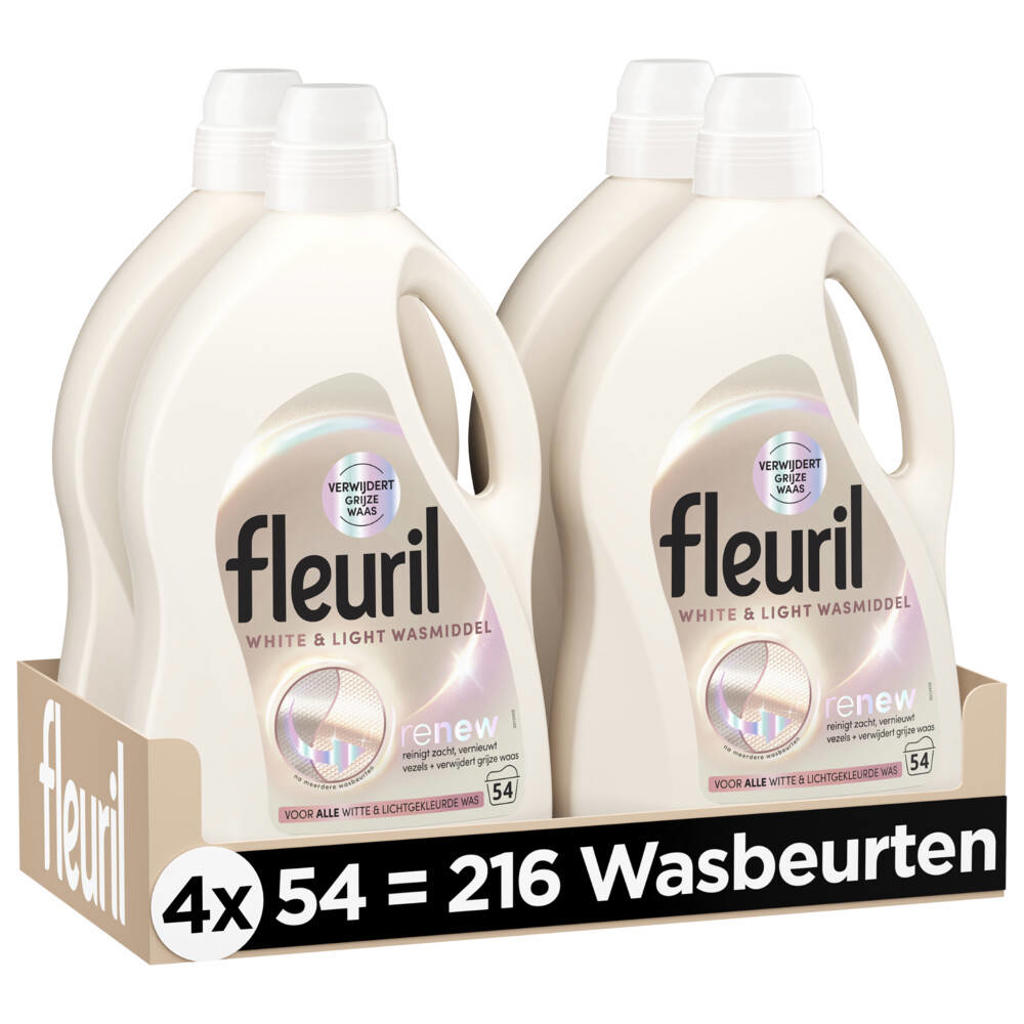 Fleuril Renew White & Light Wasmiddel 4 x 54 wasbeurten