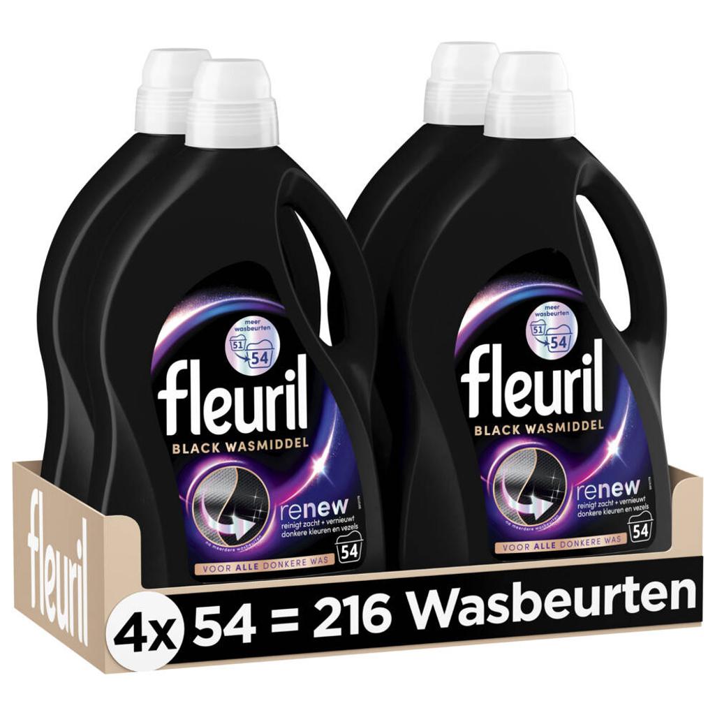 Fleuril Renew Black Wasmiddel 4 x 54 wasbeurten - 216 wasbeurten