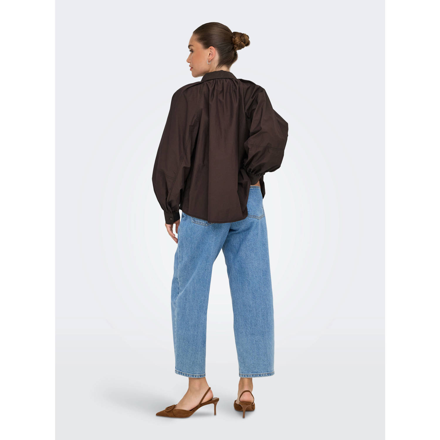 ONLY blouse donkerbruin