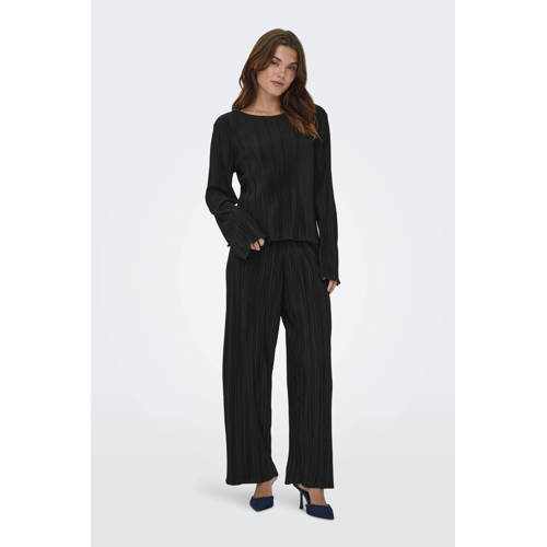 ONLY high waist broek zwart afbeelding