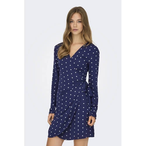 ONLY wikkel-/overslagjurk blauw afbeelding