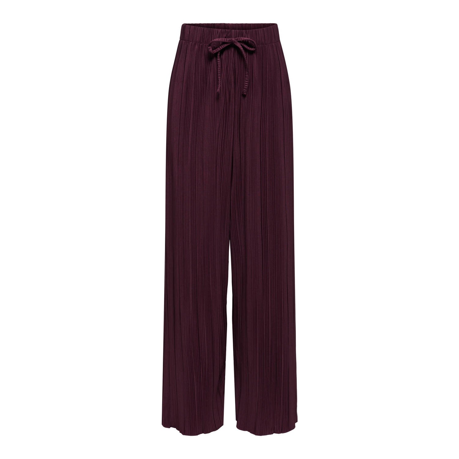 ONLY high waist broek donkerrood