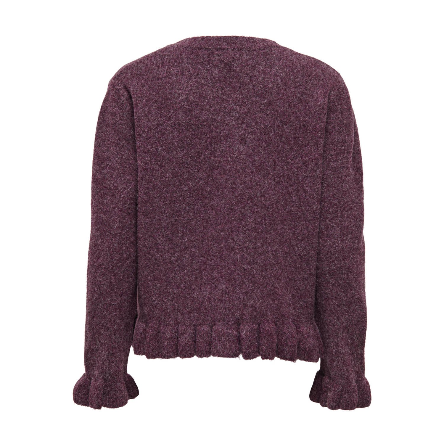 ONLY wollen gebreid vest donkerrood