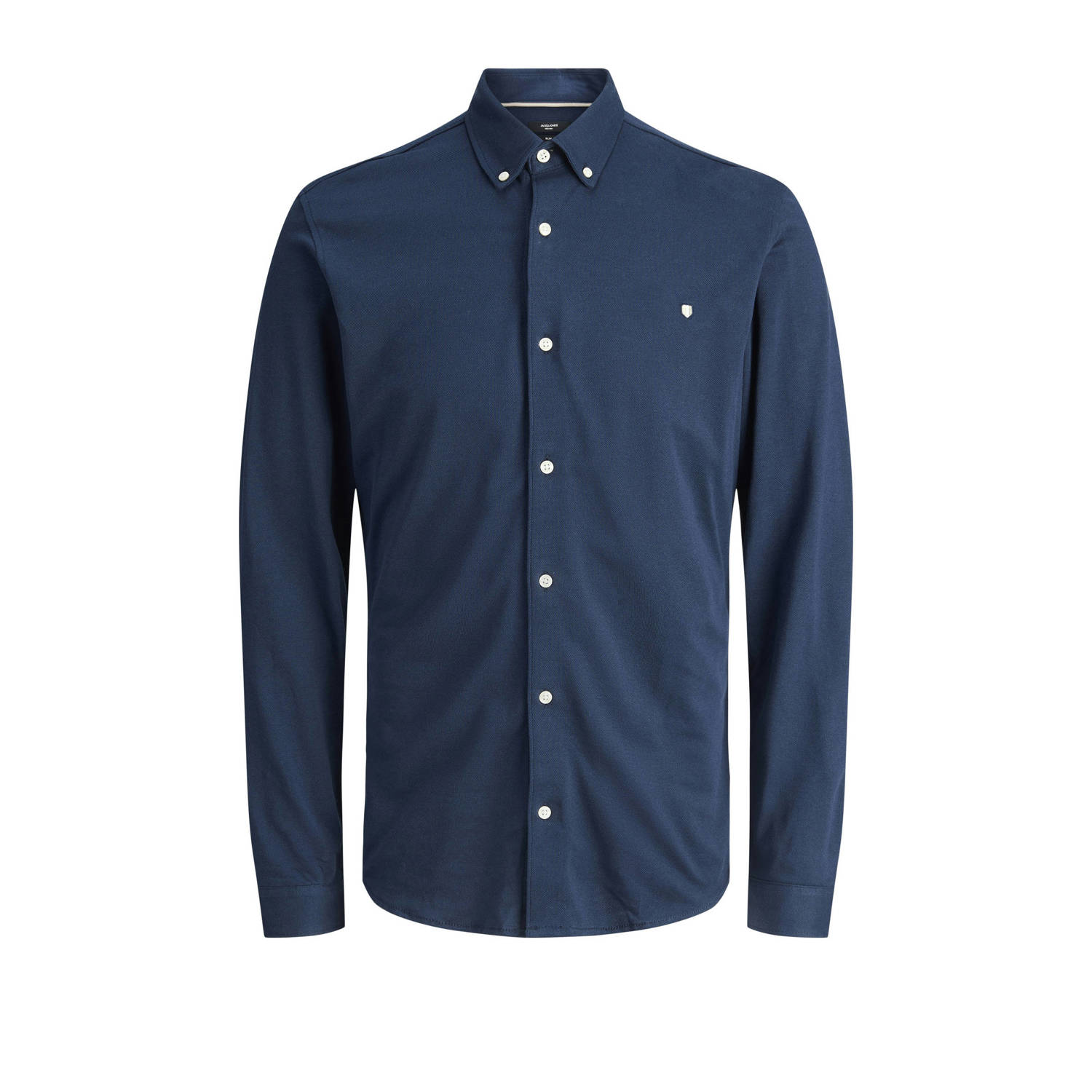 JACK & JONES PREMIUM casual overhemd donkerblauw