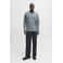 JACK & JONES ESSENTIALS regular polo met textuur grijsblauw