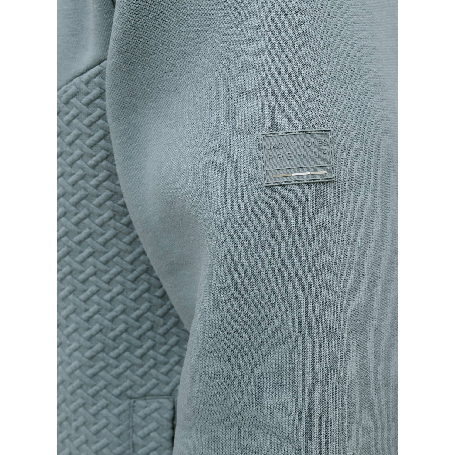 JACK & JONES PREMIUM sweatvest met textuur blauw