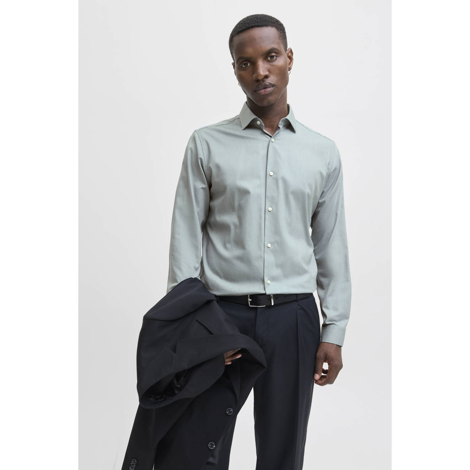 JACK & JONES PREMIUM zakelijk overhemd blauw