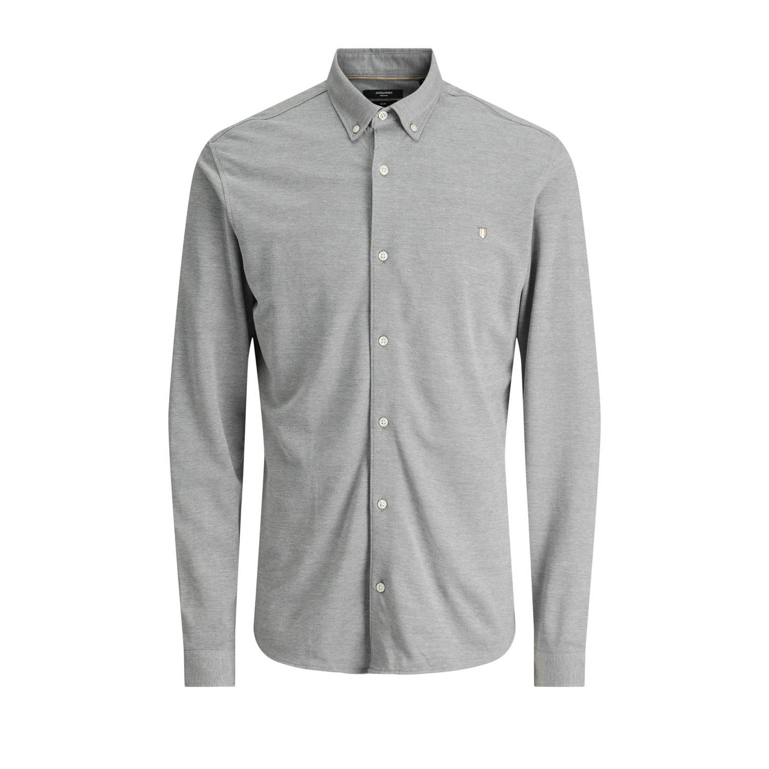 JACK & JONES PREMIUM casual overhemd grijs