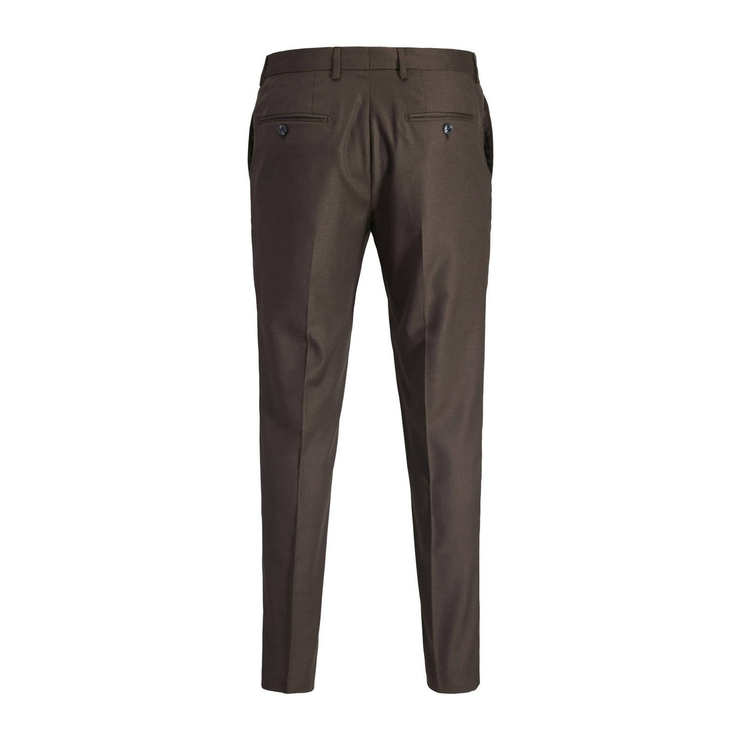 JACK & JONES PREMIUM wollen super slim pantalon donkerbruin