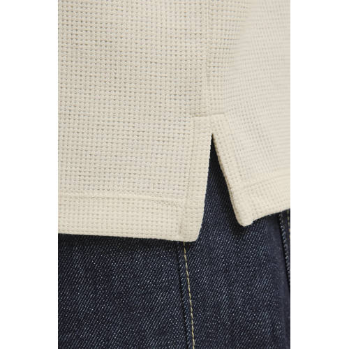JACK & JONES ESSENTIALS regular polo met textuur beige afbeelding