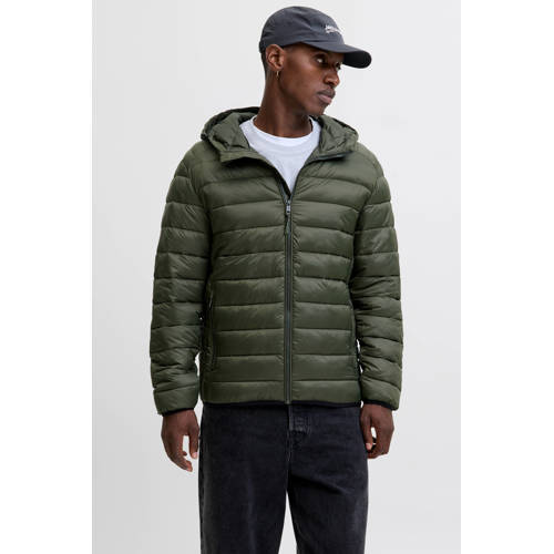 JACK & JONES ESSENTIALS gewatteerde jas donkergroen afbeelding