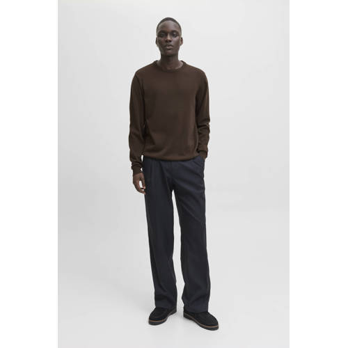JACK & JONES ESSENTIALS gebreide trui donkerbruin afbeelding