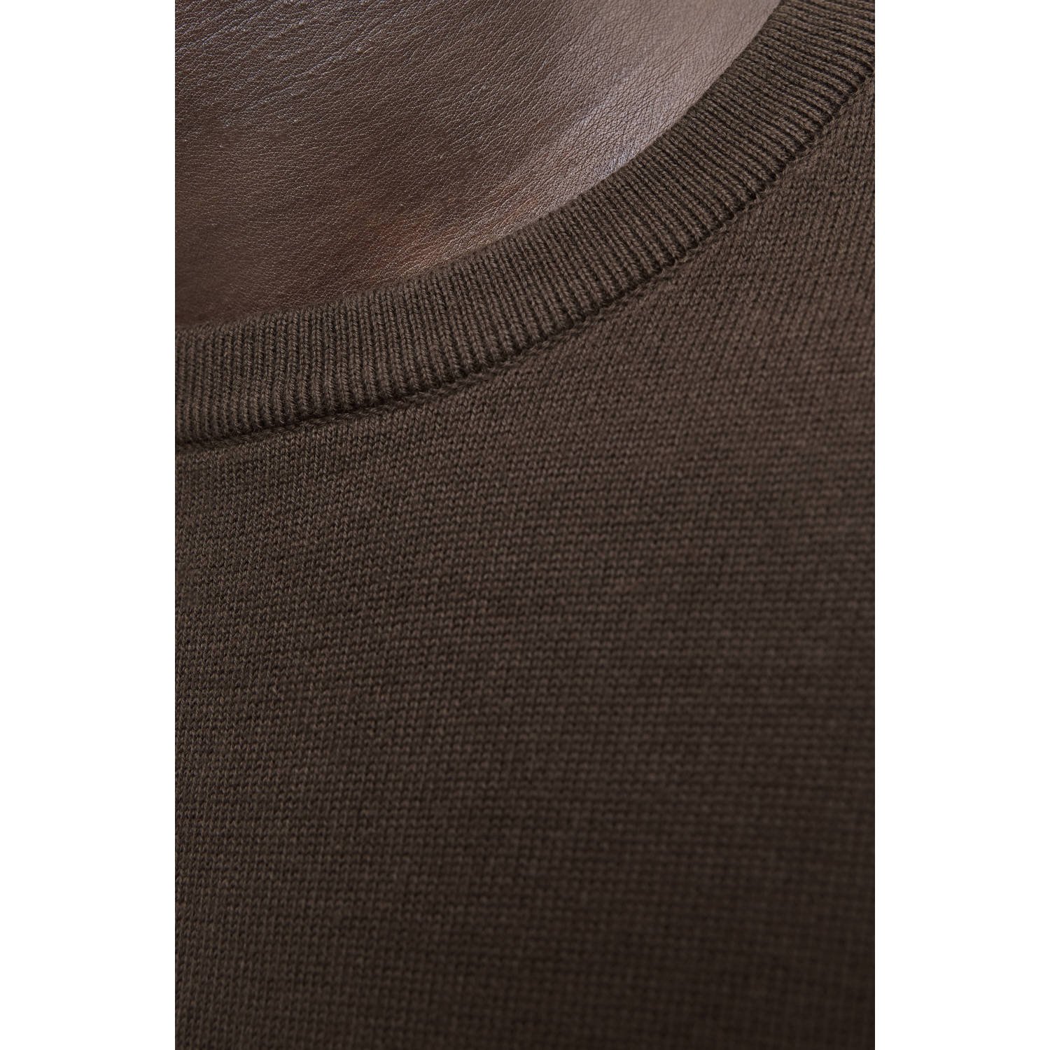 JACK & JONES ESSENTIALS pullover trui gebreid donkerbruin