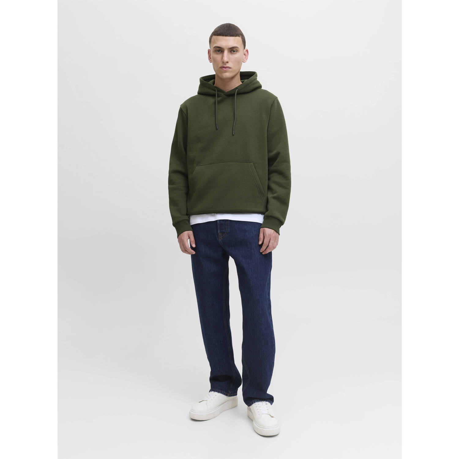 JACK & JONES ESSENTIALS hoodie donkergroen