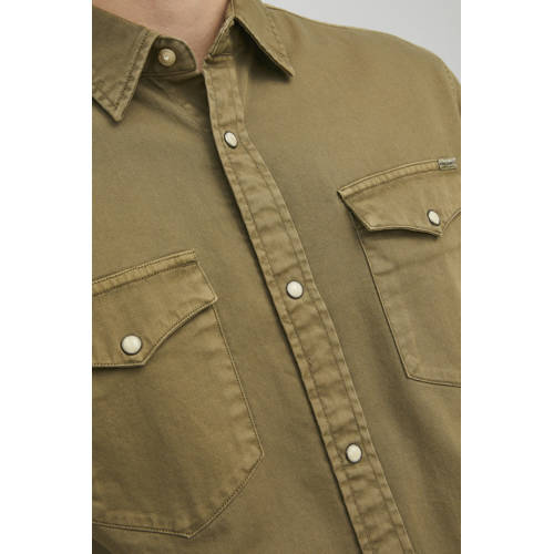 JACK & JONES ESSENTIALS casual overhemd groen afbeelding