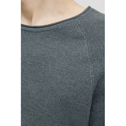 JACK & JONES ESSENTIALS trui fijn gebreid grijsgroen afbeelding