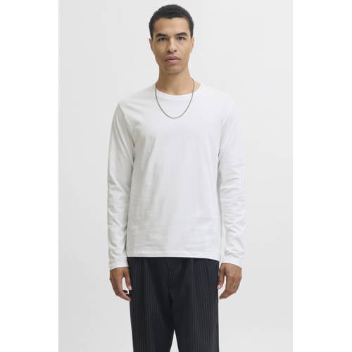 JACK & JONES ESSENTIALS longsleeve wit afbeelding