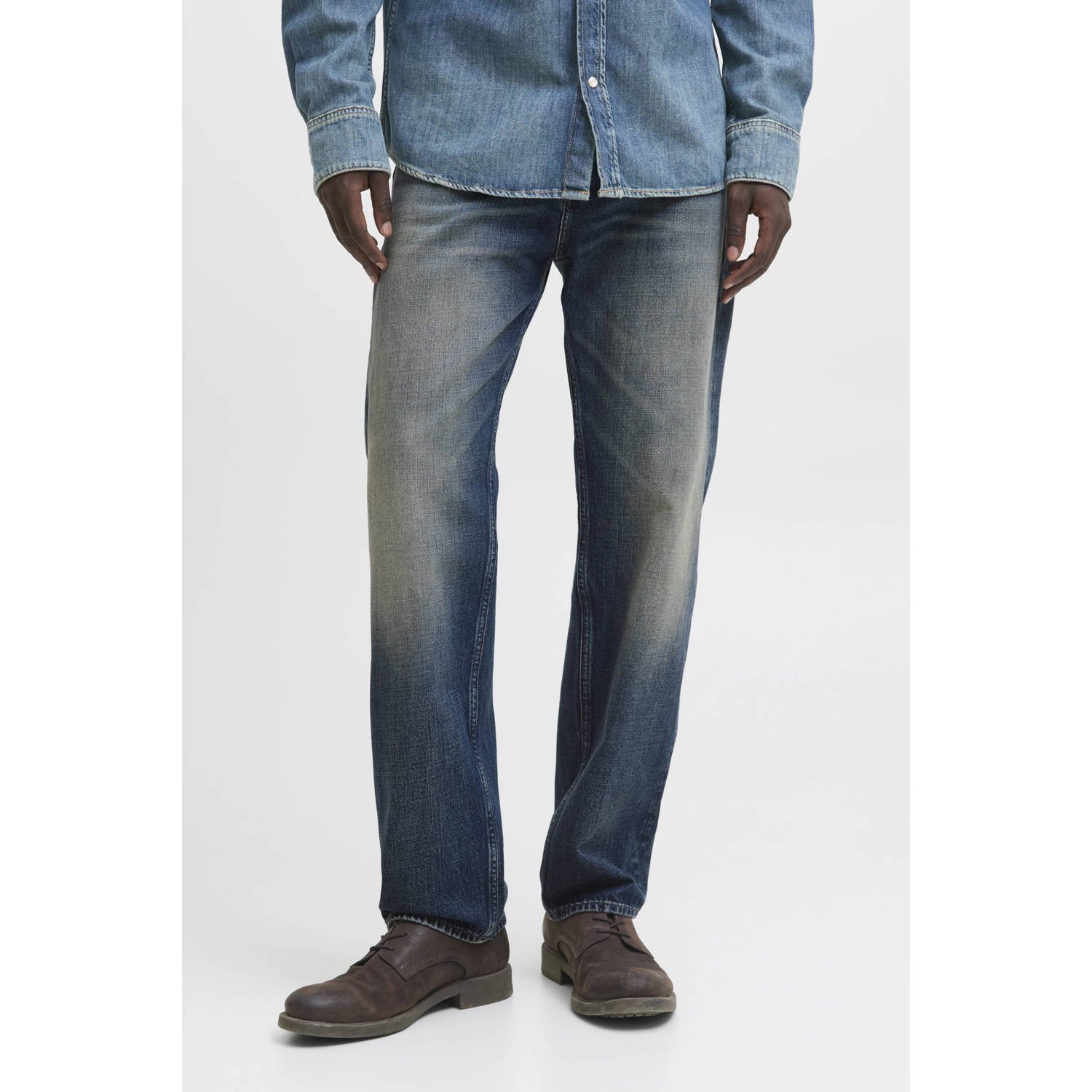 JACK & JONES JEANS INTELLIGENCE JJICHRIS JJORIGINAL relaxed loose fit jeans blue denim