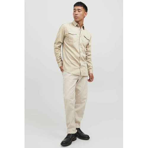 JACK & JONES ESSENTIALS casual overhemd beige afbeelding