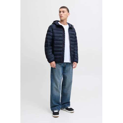 JACK & JONES ESSENTIALS gewatteerde jas donkerblauw afbeelding
