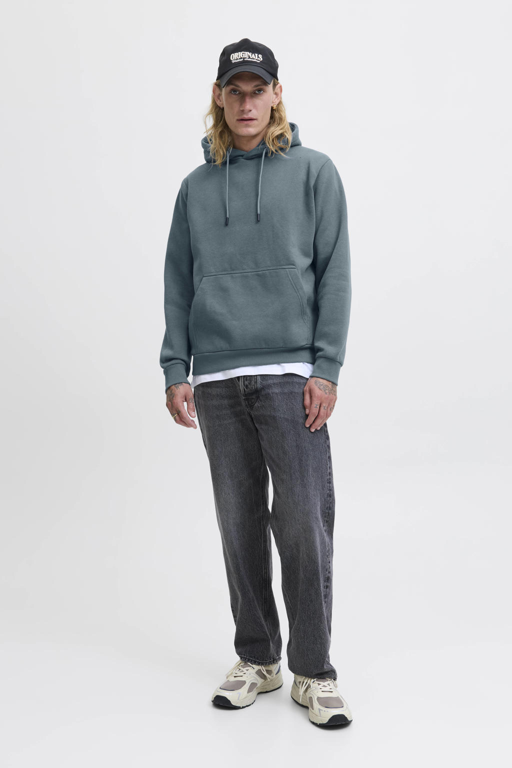 JACK & JONES ESSENTIALS hoodie grijsblauw