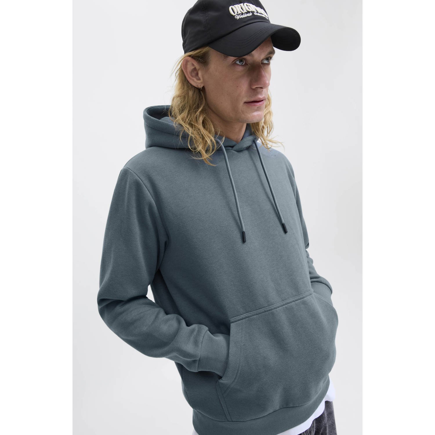 JACK & JONES ESSENTIALS hoodie grijsblauw