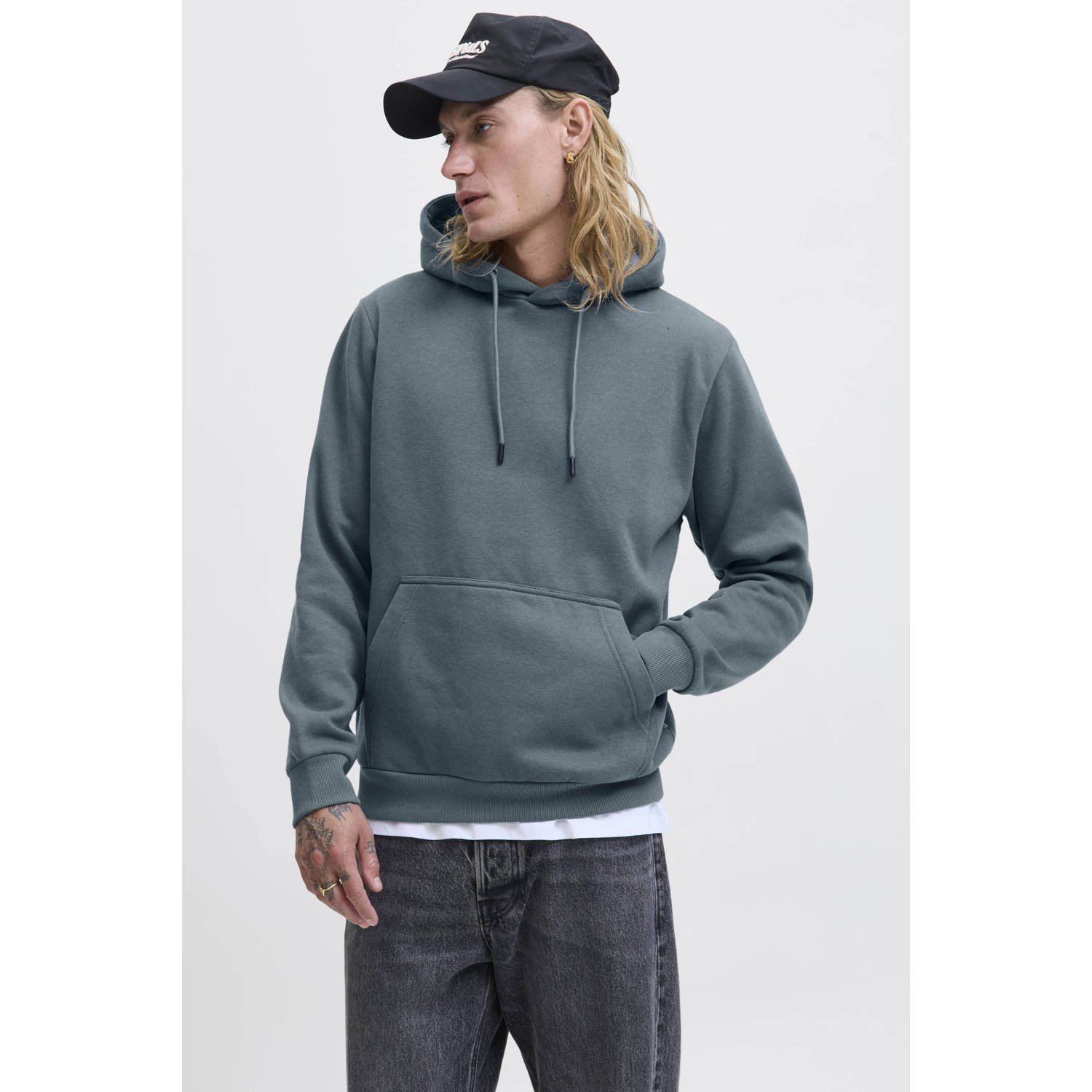 JACK & JONES ESSENTIALS hoodie grijsblauw
