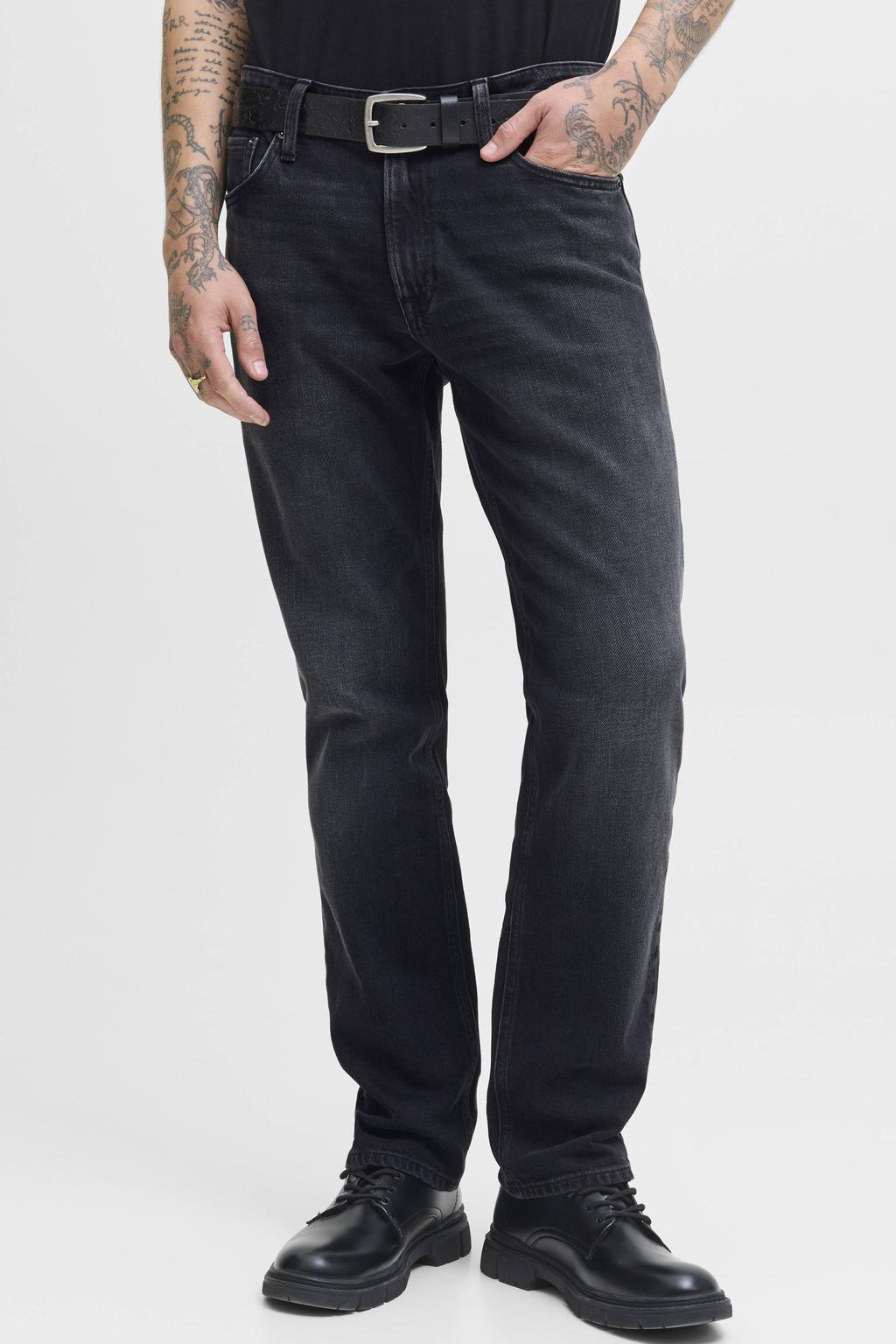 JACK & JONES JEANS INTELLIGENCE JJICLARK JJORIGINAL regular fit jeans black denim
