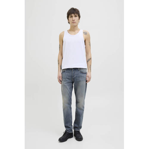JACK & JONES JEANS INTELLIGENCE JJIMIKE JJORIGINAL tapered jeans blue denim afbeelding