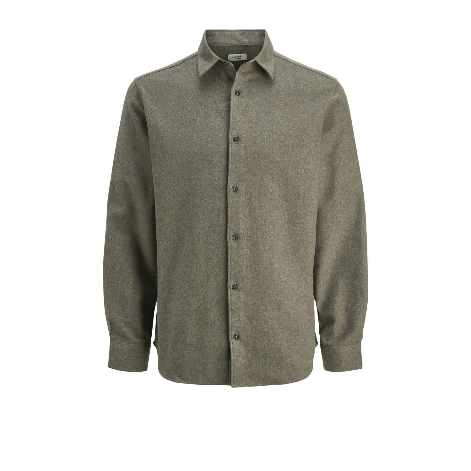 JJ REBEL casual overhemd donkergroen