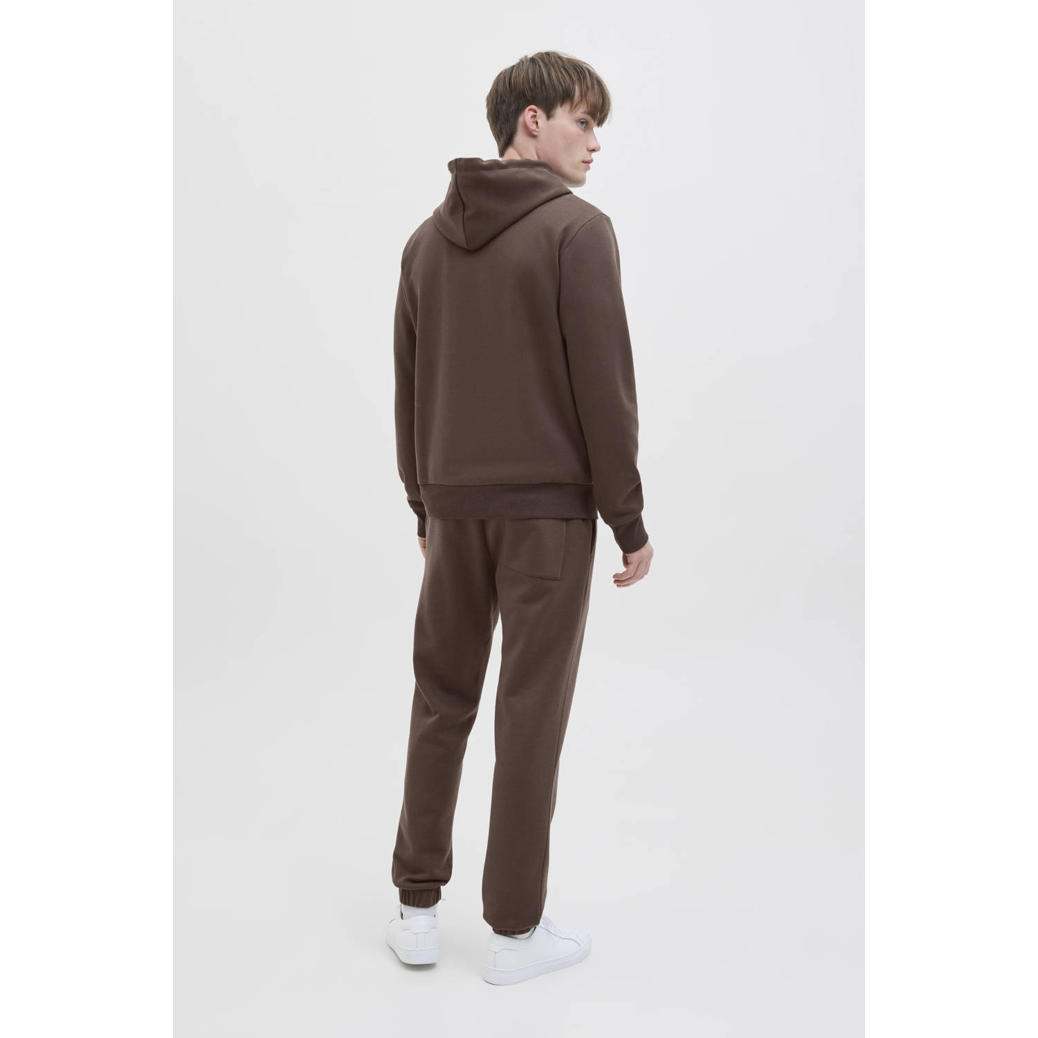 JJ REBEL hoodie donkerbruin