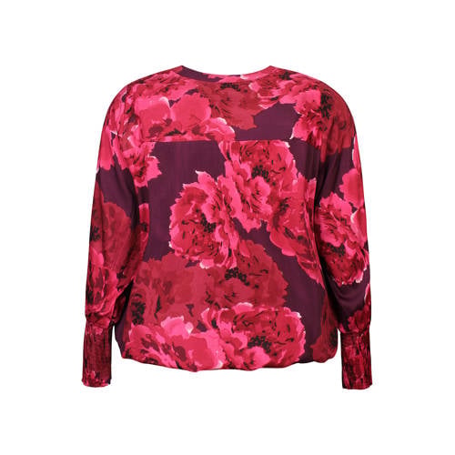 Zhenzi gebloemde top rood afbeelding